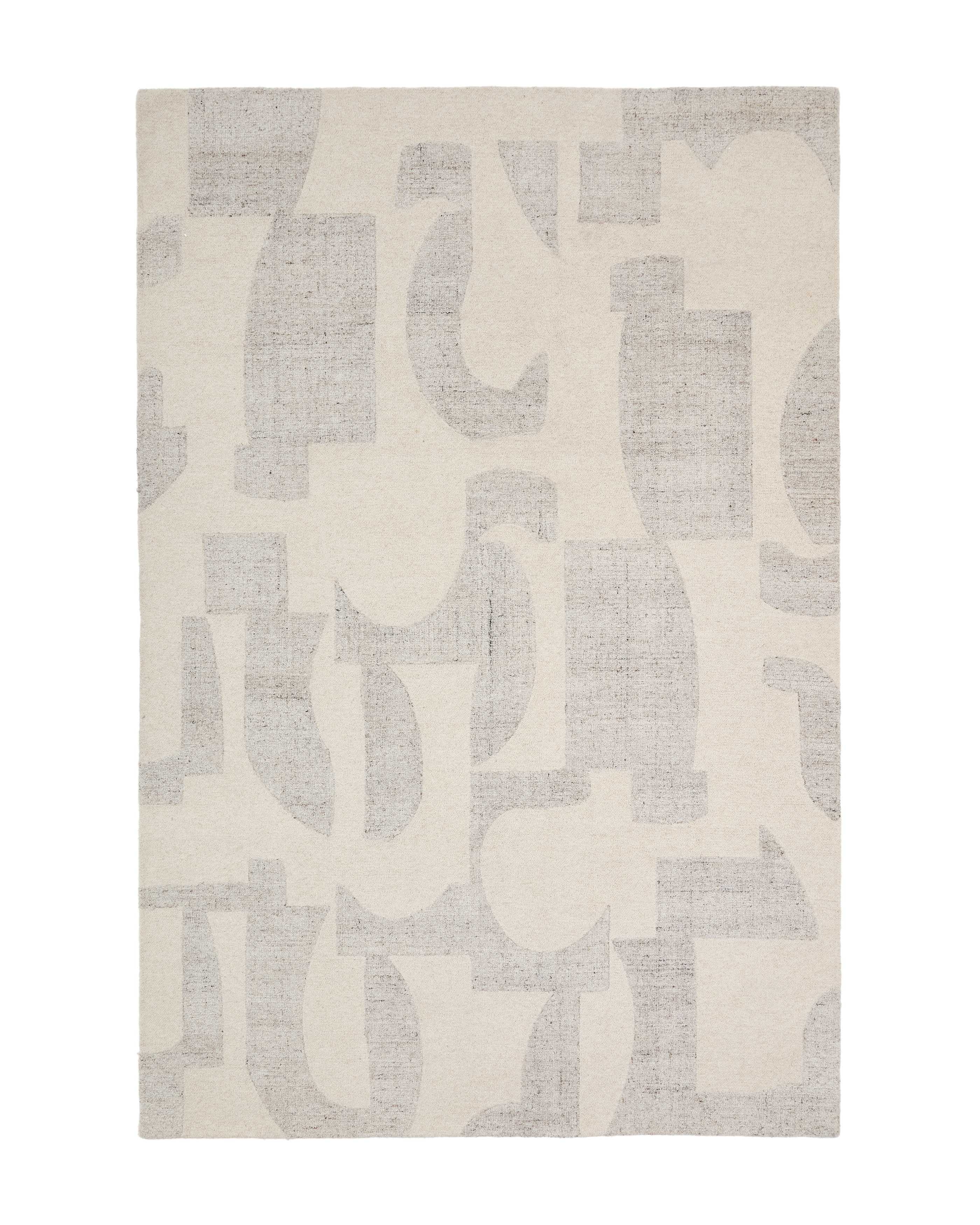 Kave Home Norela Gulvtæppe  Rektangulær Grå Jacquard Uldblanding  300x200