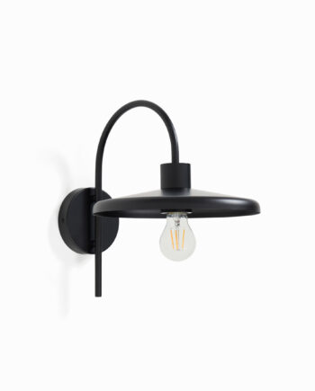 Kave Home Nuvira Væglampe Sort Satin Metal