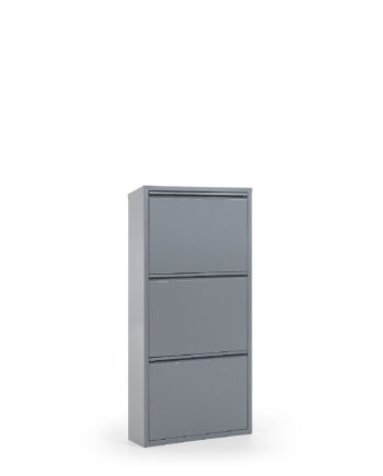 Kave Home Ode Skoskab       Låger Grå Stål  50x103