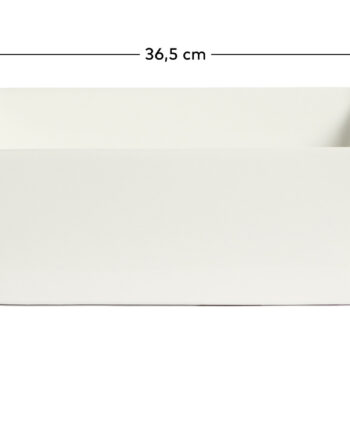 Kave Home Ovara Bordvask  Kvadratisk Hvid Glaseret Keramik  36 5x36