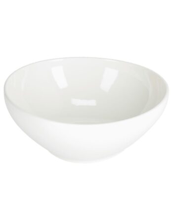Kave Home Pahi Stor Skål  Rund Hvid Porcelæn  ø24