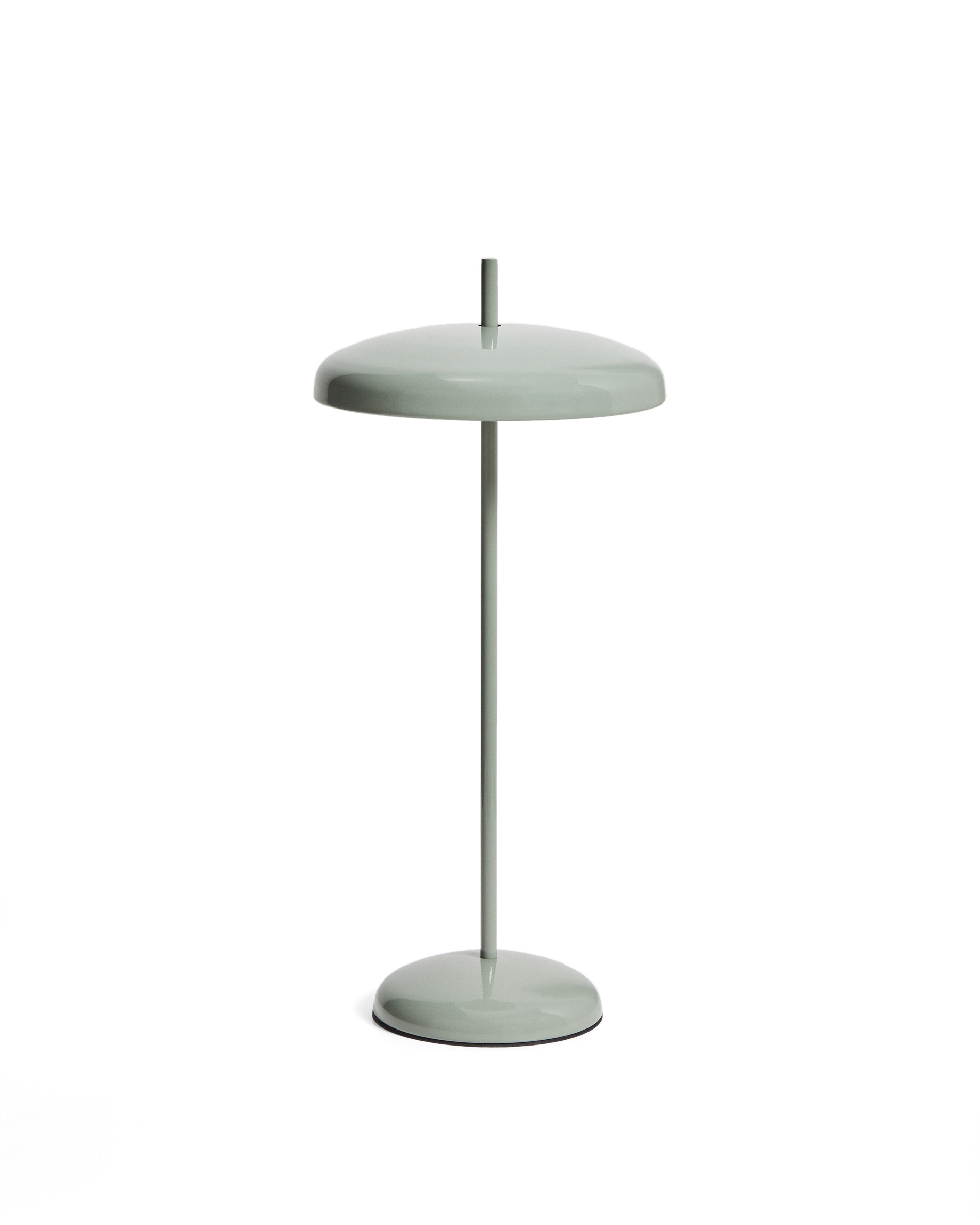 Kave Home Porte Bærbar Bordlampe Justerbar Højde Genopladelig Lysegrøn Aluminium