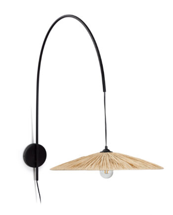Kave Home Rosella Væglampe Natur Polyrattan Rattan