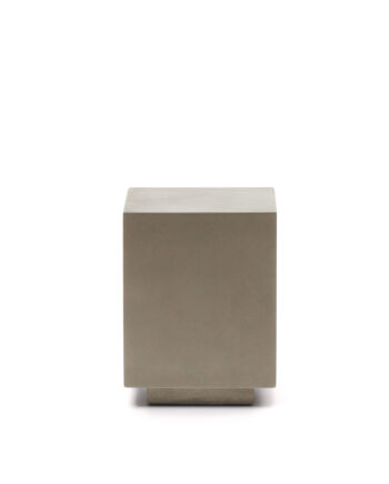 Kave Home Rustella Udendørs Sidebord  Kvadratisk Grå Cement 35x35