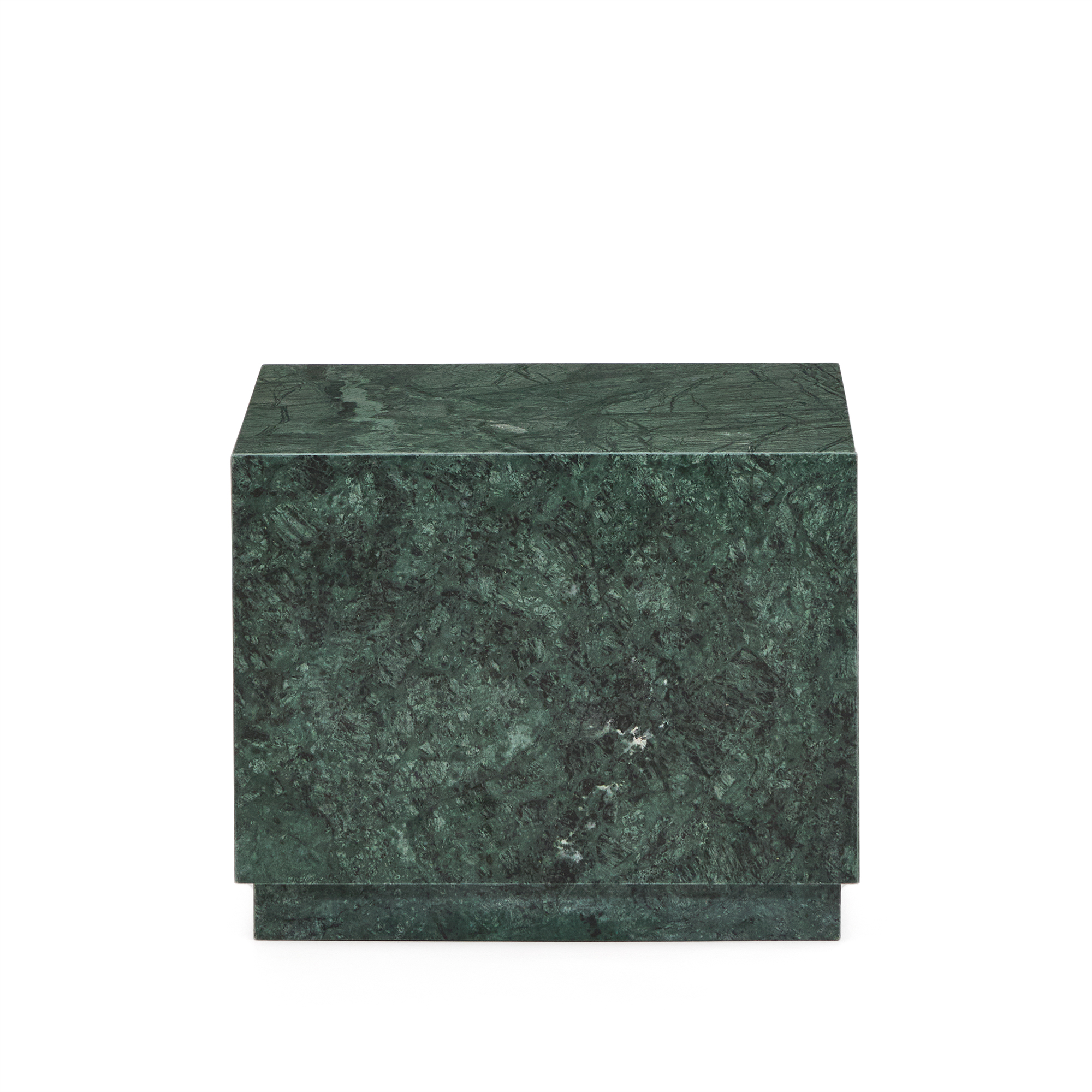 Kave Home Sorein Sidebord  Kvadratisk Grøn Marmor  50x50