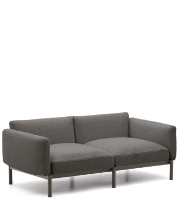 Kave Home Sorells Udendørs   Pers  Modul Sofa Grå Aluminium  201cm