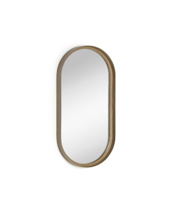 Kave Home Tiare Vægspejl  Oval Guld Stål  31x61