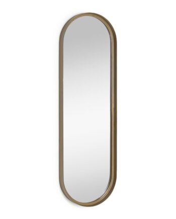 Kave Home Tiare Vægspejl  Oval Guld Stål  31 5x100
