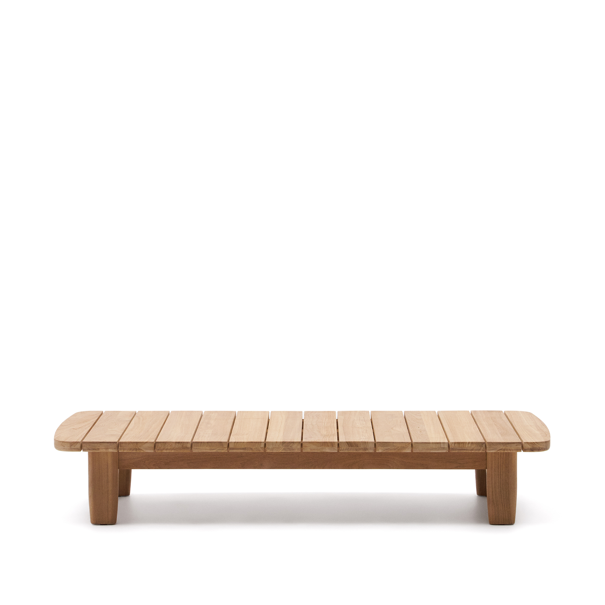 Kave Home Tirant Sofabord Rektangulær Natur Teaktræ 140x70