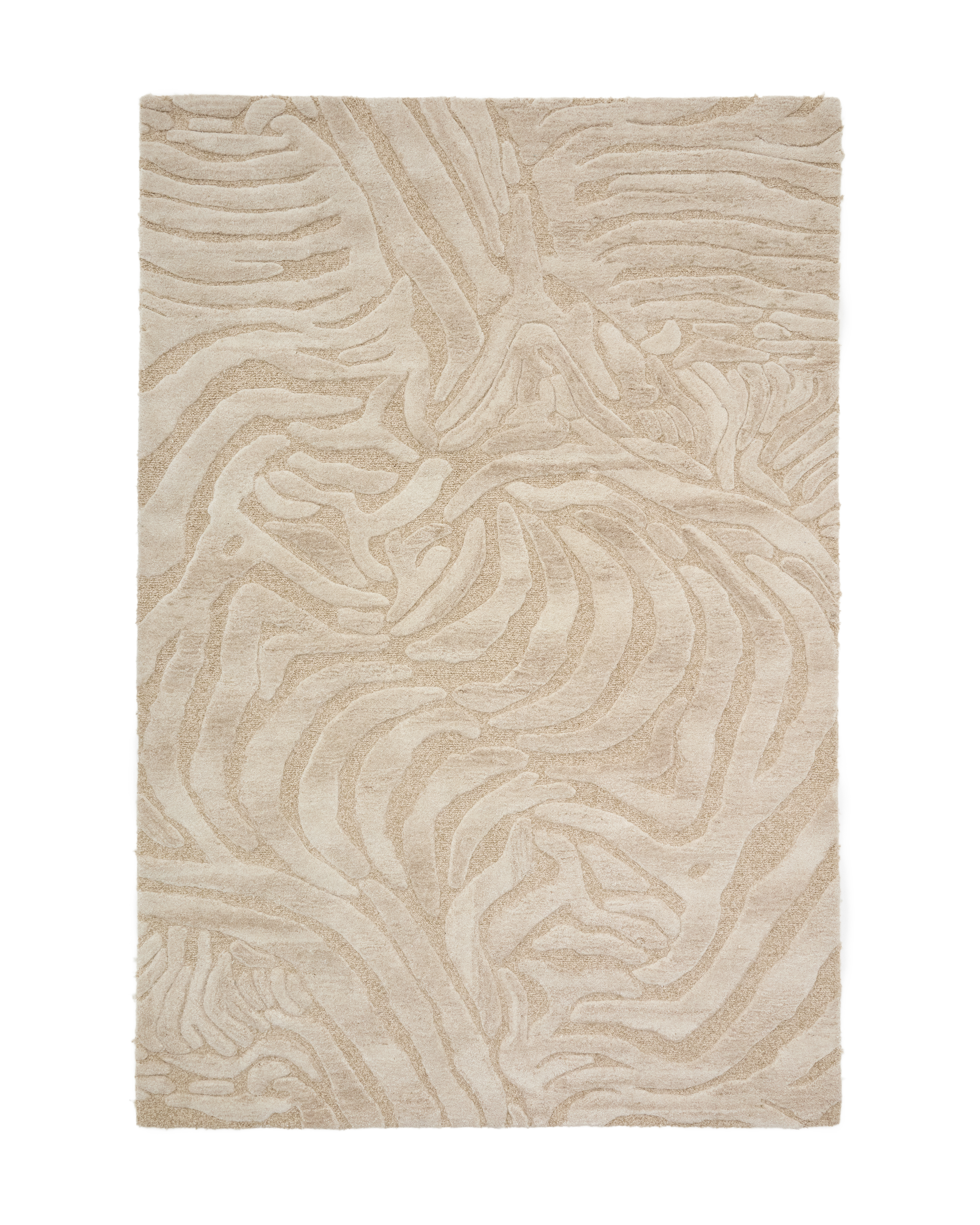 Kave Home Tribet Gulvtæppe  Rektangulær Zebra Jacquard Uld  300x200