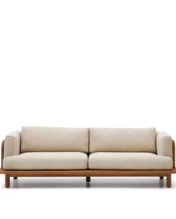 Kave Home Turqueta   Pers  Sofa Natur Teaktræ  230cm