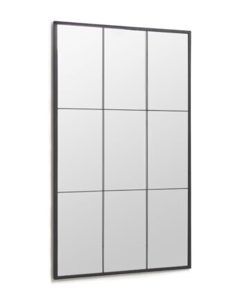 Kave Home Ulrica Gulvspejl  Rektangulær Spejlglas Og Sort Stål  100x160