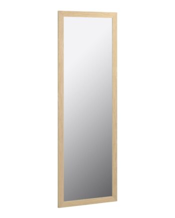 Kave Home Wilany Vægspejl  Rektangulær Spejlglas Og Natur Mdf  52 5x152