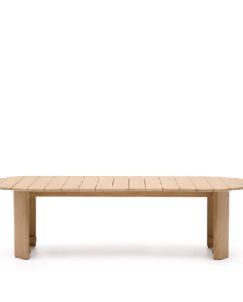 Kave Home Xoriguer Havebord  Oval Natur Eukalyptustræ  280x110