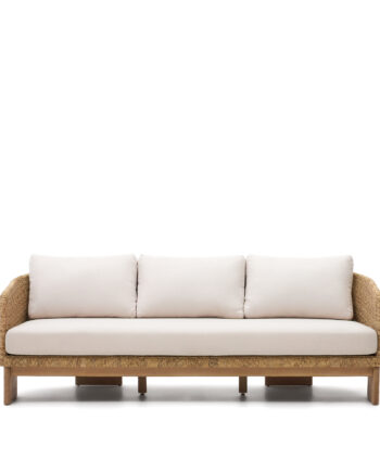 Kave Home Xoriguer   Pers  Sofa Kunstrattan Og Eukalyptustræ
