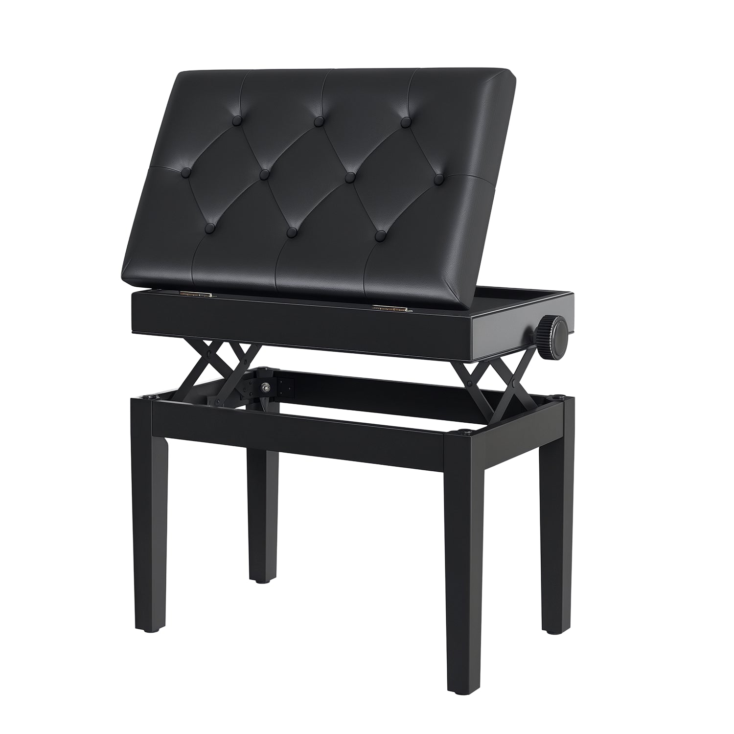 Klaverstol Klaverbænk Klaverbænk Makeup-skammel Skammel Med Opbevaringsplads Højdejusterbar 54     33   48-58 Cm