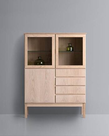 Klim Møbelfabrik Klim Furniture Highboard Vitrine 2058 Eg Hvidolie : Erling Christensen Møbler  : Erling Christensen Møbler