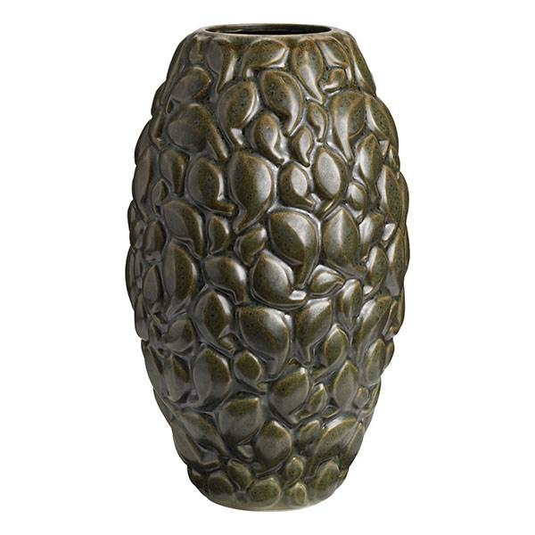 Knabstrup Keramik Knabstrup Leaf Vase  :40 Cm Khaki Limited Edition : Erling Christensen Møbler  : Erling Christensen Møbler