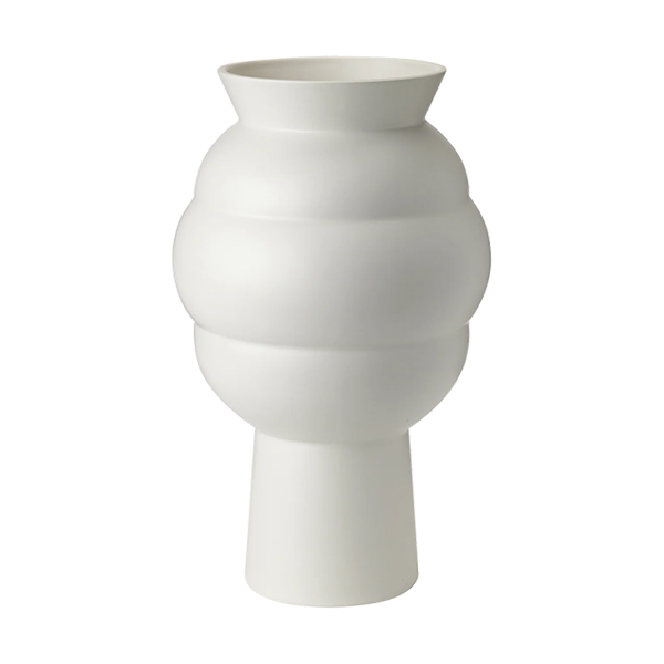 Knabstrup Keramik Knabstrup Tortus Archie Vase No      37 Cm White : Erling Christensen Møbler  : Erling Christensen Møbler