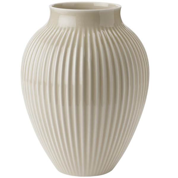 Knabstrup Keramik Knabstrup Vase   27 Cm Rippel Sand : Erling Christensen Møbler  : Erling Christensen Møbler