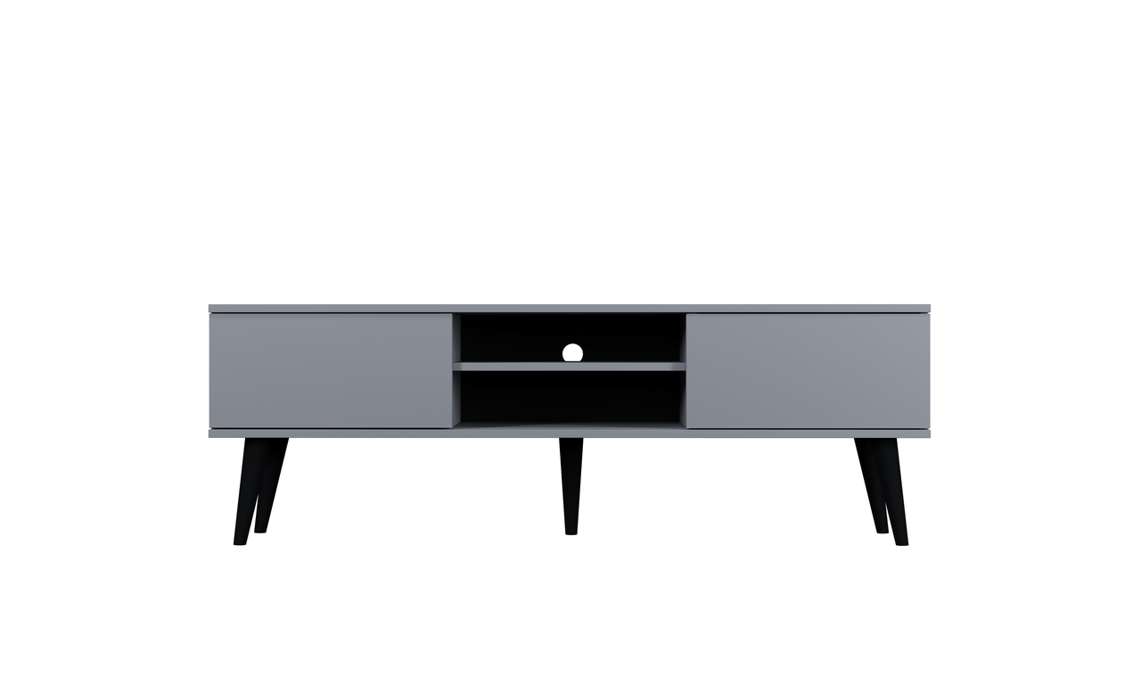 Kocot Rtv Toronto Tv-bord       Låger Og   Hylde Grå Finér Og Bøgetræ  160x35