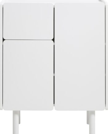 Kommode Nordique Design Bera Hvid 80ã 40ã 100 Cm Mdf   Jernben Fsc Mix 70  Skandinavisk Design