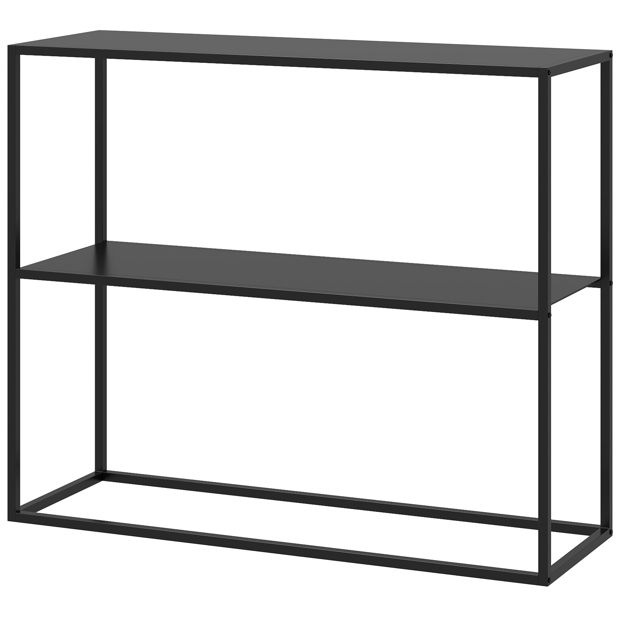 Konsolbord  Skænk    Etager  Pulverlakeret Stål  90   30   75 Cm  Sort