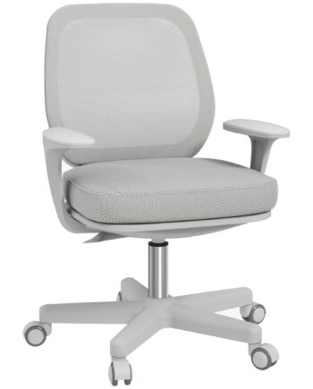Kontorstol  Ergonomisk Skrivebordsstol Med Drejefunktion  Højdejusterbar 55   48   83-95 Cm  Grå