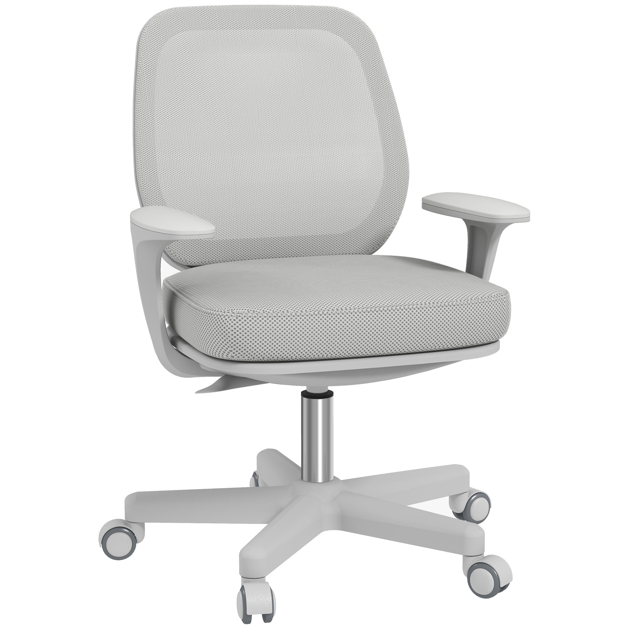 Kontorstol  Ergonomisk Skrivebordsstol Med Drejefunktion  Højdejusterbar 55   48   83-95 Cm  Grå