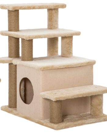 Kradsetræ Til Kæledyr    Trin  Legebold  Hus  Højdejusterbar  60   40   66 Cm  Beige
