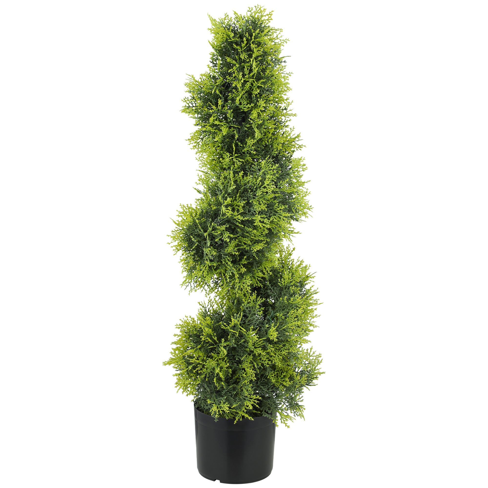 Kunstig Cypres 90cm Kunstig Plante   Spiralform  Kunstige Plastplanter   Potte  Moderne Dekoration