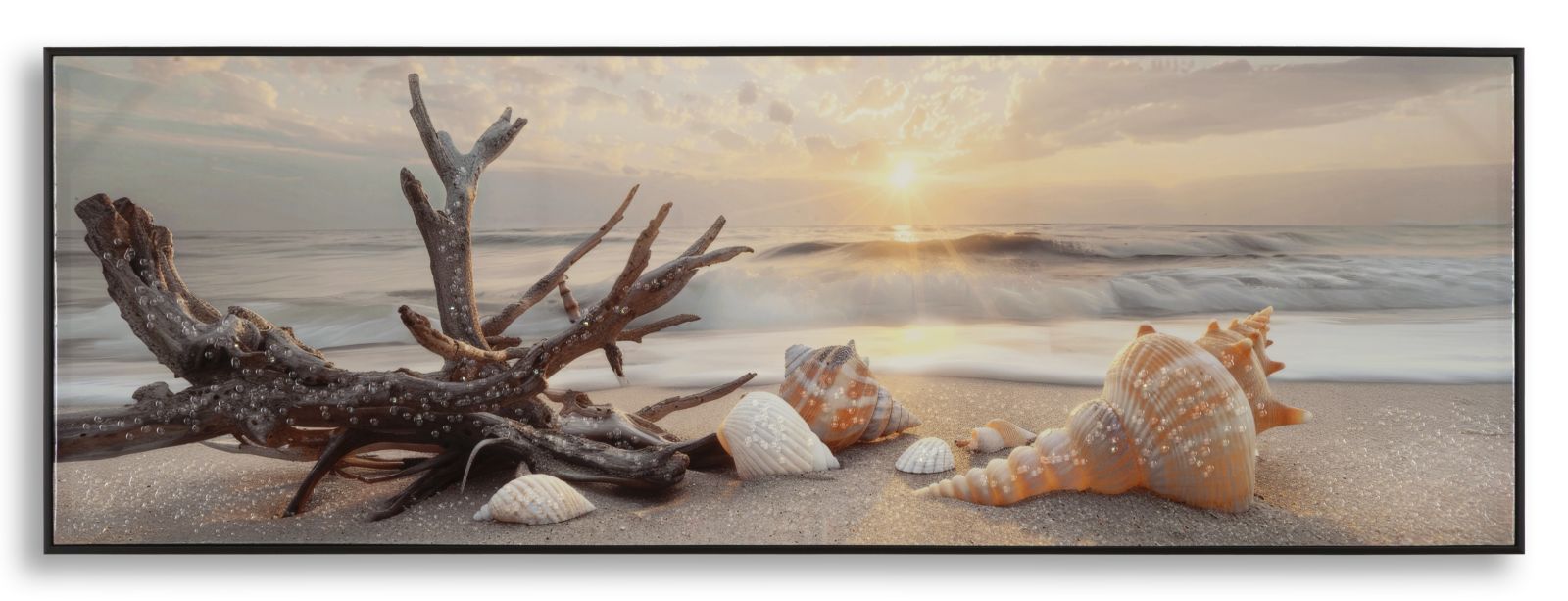 Lærredsprint Strand Med Ramme - -  152       52 Cm