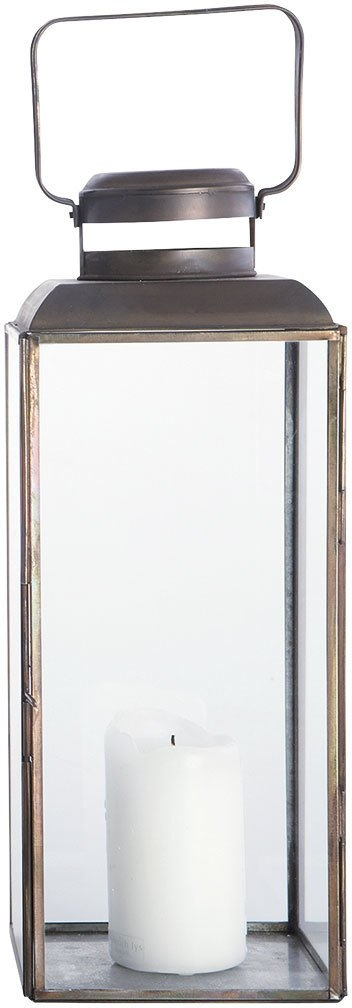 Lanterne House Doctor Vintage Sort Zink Jern Glas H36   B14   D14 Cm