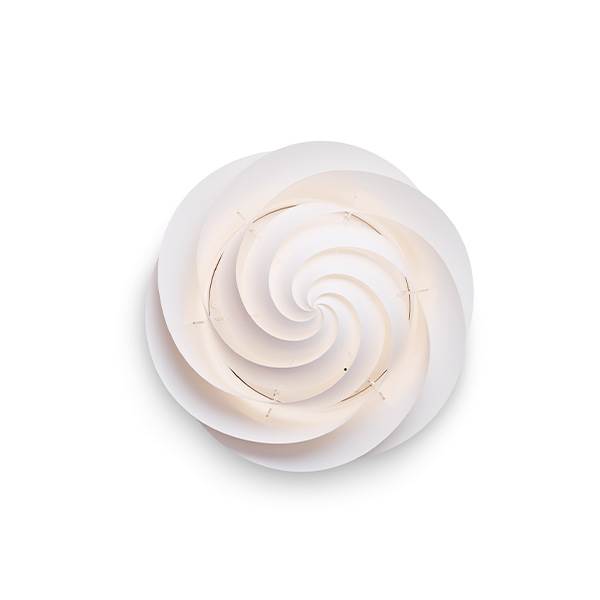 Le Klint Swirl Loft Væglampe Hvid Medium  : Erling Christensen Møbler