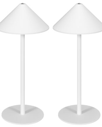 Led-bordlampe Med Usb-kabel  Berøringsafbryder  Metal  Genopladelig  Hvid