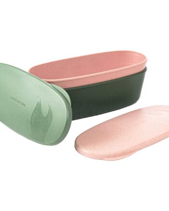 Light My Fire Snapbox Oval  Sandy Green   Dusty Pink   -pak