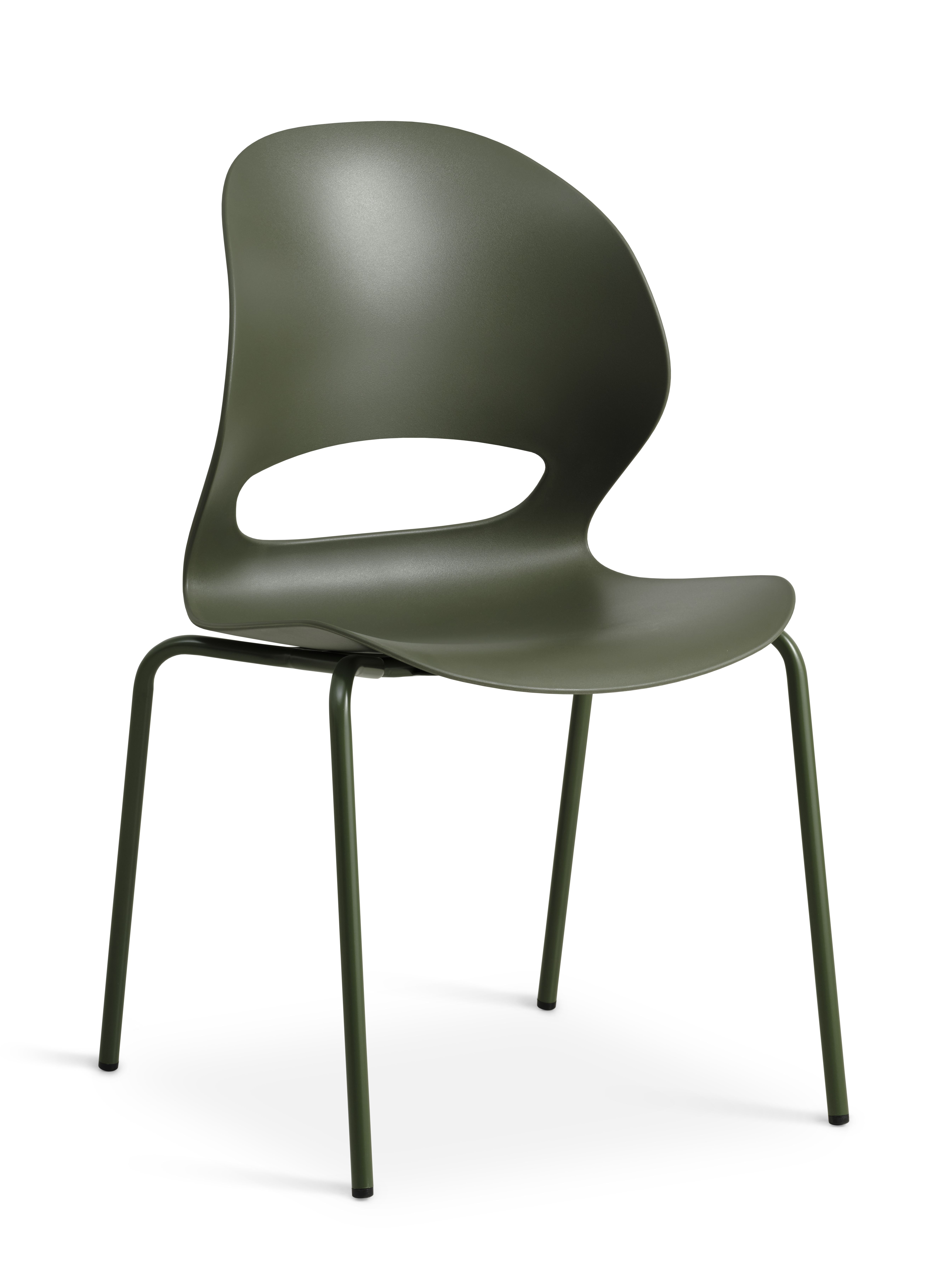 Linea Spisebordsstol Oliven Pvc Og Oliven Metal