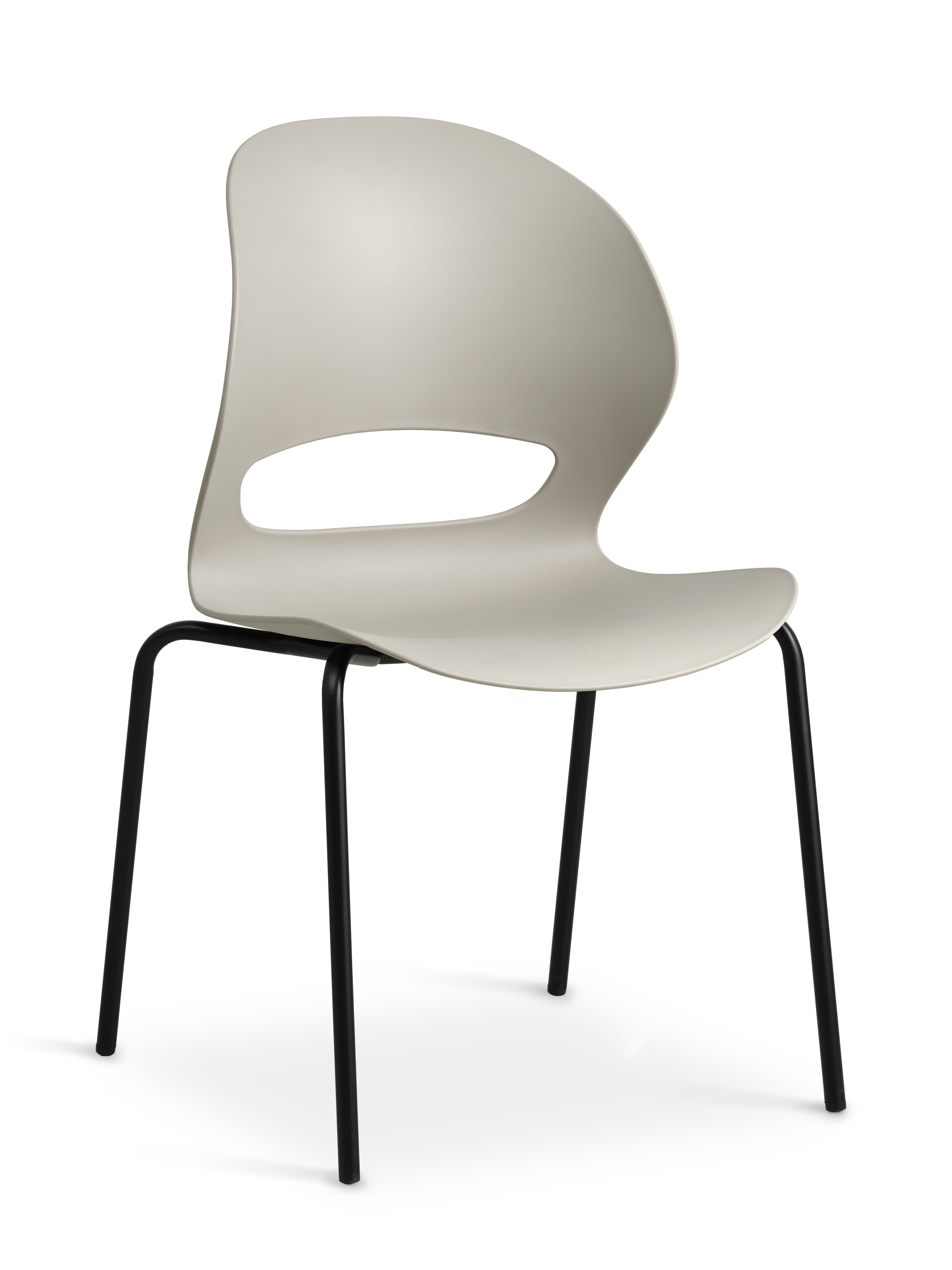 Linea Spisebordsstol Stone Pvc Og Sort Metal