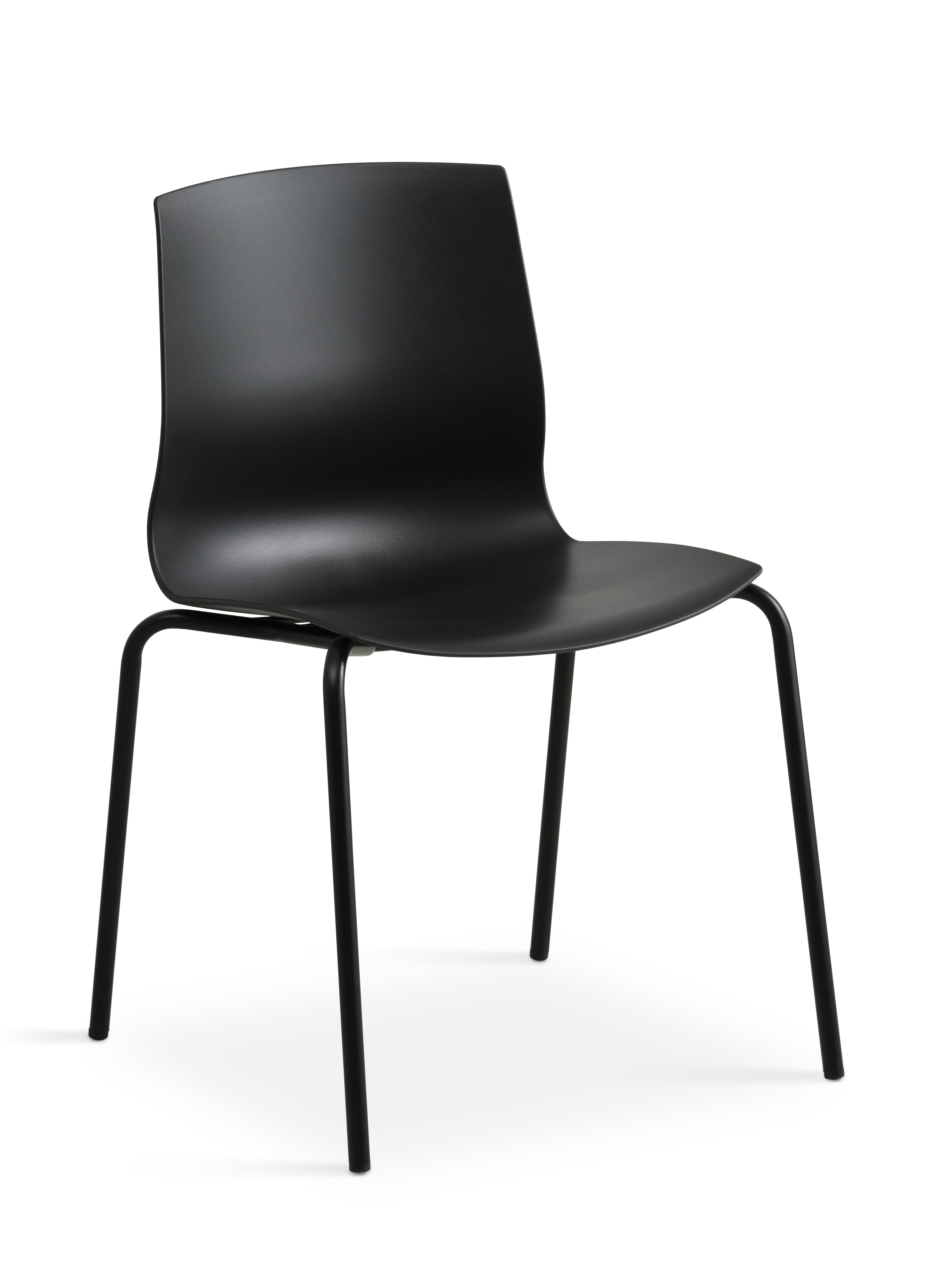 Liv Spisebordsstol Sort Pvc Og Sort Metal