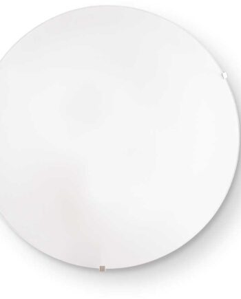 Loft- Og Væglampe Ideal Lux Simply ø30   H12 Cm Hvid Krom Matteret Glas