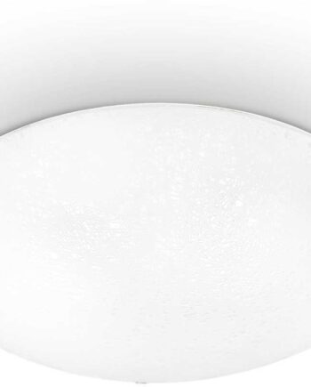 Loftlampe Ideal Lux Lana ø30ã 10 Cm Hvid Nikkel Sandblæst Glas Silketryk 2ã E27 Ip20