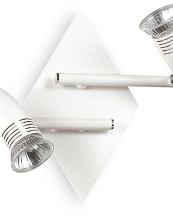Loftslampe Ideal Lux Alfa Hvid Metalarmatur Med   Justerbare Led Gu10-spot