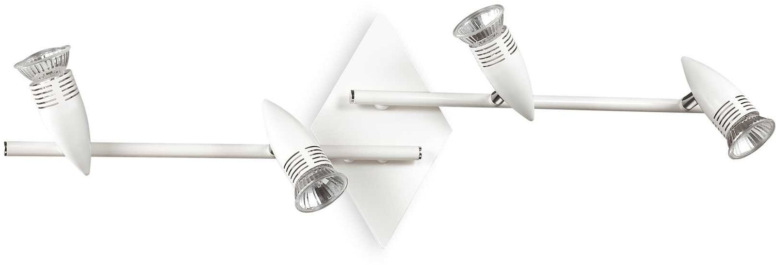 Loftslampe Ideal Lux Alfa Hvid Metalarmatur Med   Justerbare Led Gu10-spot