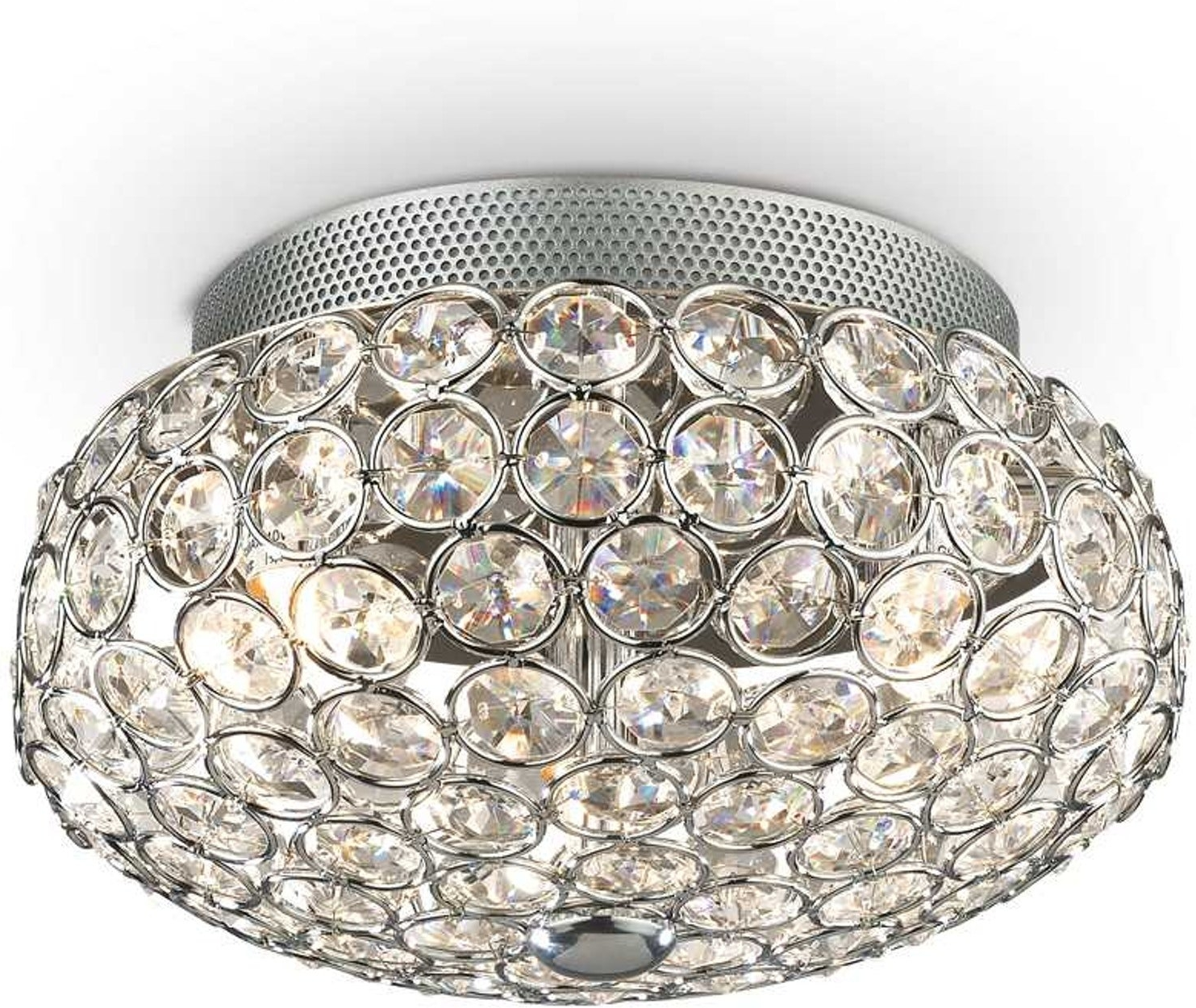 Loftslampe Ideal Lux King Krystal ø25   Cm Krom