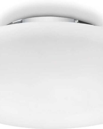 Loftslampe Ideal Lux Smarties ø33 Cm Hvid Glas E27 60w Minimalistisk Plafondlampe
