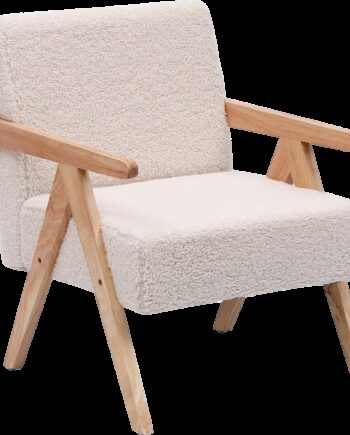 Loungestol Nordlys Furniture Santarem Hvid Gummitræ Betræk 390     Oeko-tex 80ã 64ã 60 Cm