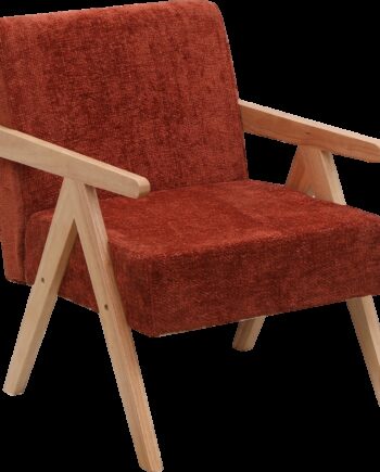 Loungestol Santarem Lænestol Nordlys Furniture Rustrød Fsc-certificeret Gummetræ Skandinavisk Minimalisme