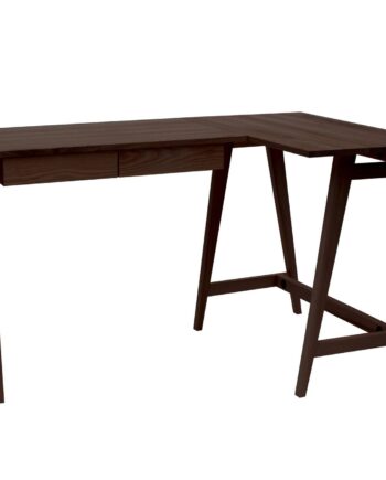 Luka Hjørneskrivebord B135   D85 Cm  Walnut  Højrevendt