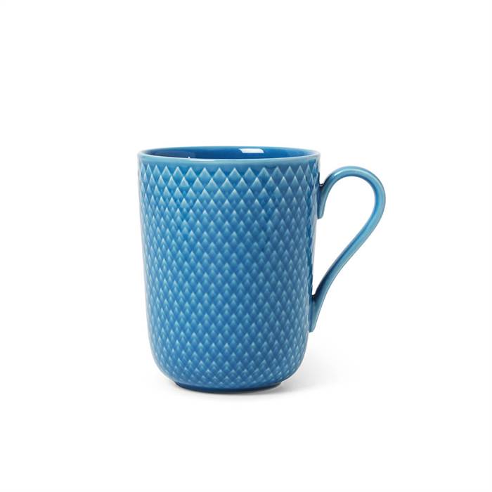 Lyngby Porcelæn Rhombe Color Krus    Hank 33 Cl Blå  : Erling Christensen Møbler