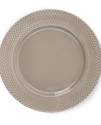 Lyngby Porcelæn Rhombe Earth Tallerken ø27 Cm  Clay